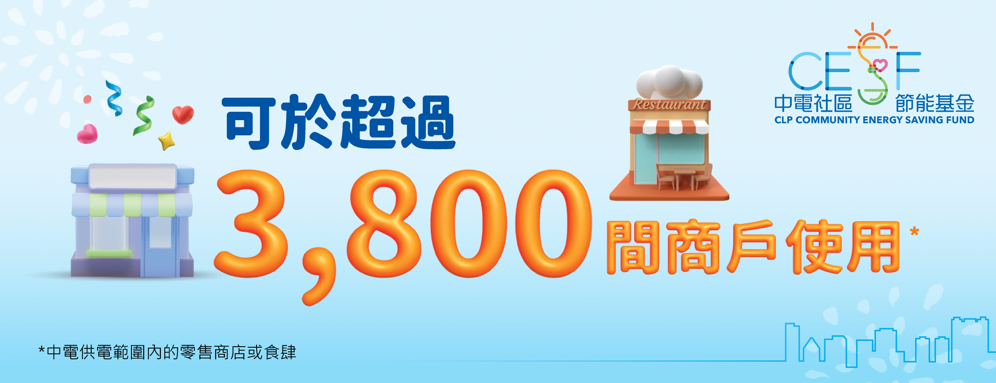 中電消費券適用於超過 2,500 家參與商戶