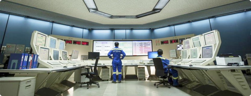 Engineer standing in control room