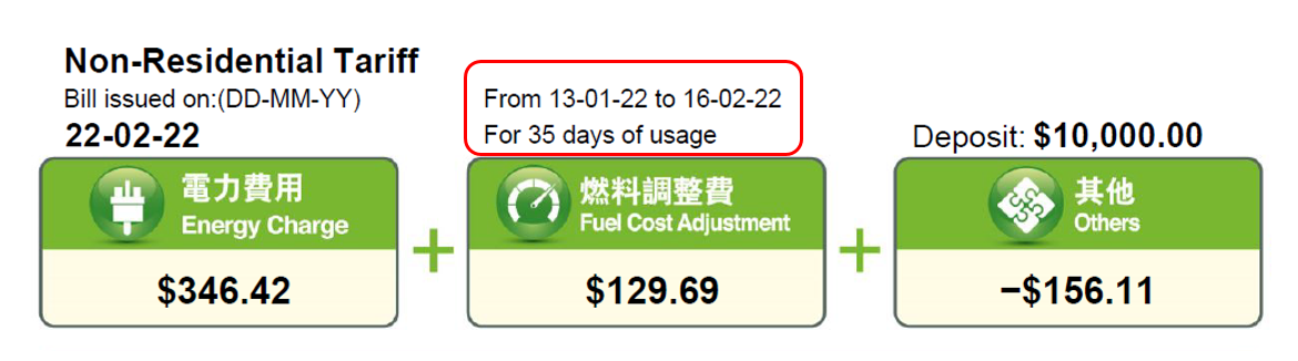 Look above the fuel cost adjustment on your bill to check your days of usage.