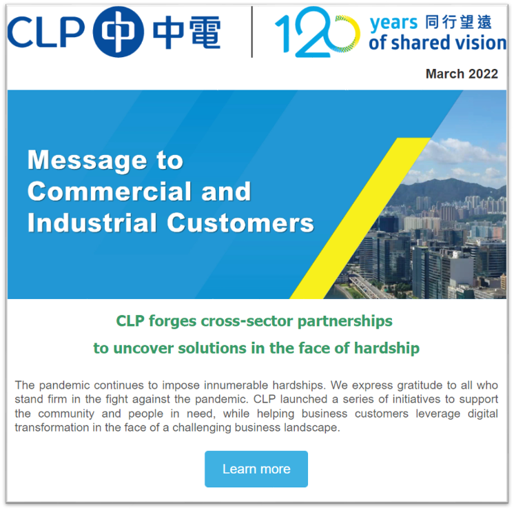 Message to Commercial and Industrial Customers